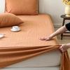 Sábana de Algodón Lavado Estilo Japonés Pieza Única Dormitorio de Estudiantes 100% Algodón Puro Sábana Individual/Doble Sábana Ajustable Juego de Tres Piezas 3