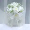 262 Ramo de Novia para Boda al Aire Libre Rosas Artificiales y Gypsophila Flores Falsas Accesorios para Fotografía de Boda Nuevo Regalo de Boda