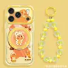 Funda de Teléfono de Dibujos Animados Linda para Apple 17pm iPhone 18 Soporte Giratorio 16 Transparente 15 Cobertura Completa 14 Modelo Nuevo