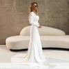 Vestido de Novia de Manga Larga 2026 Nueva Moda Tendencia Aliexpress Tendencia Pasarela Fotografía de Viaje Sitio Web Independiente Vestido de Novia Ligero
