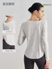 Top de yoga transpirable, de manga larga, para principios de otoño, ajustado, casual, holgado, deportivo, para mujer, adecuado para correr