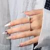 Anillo de Articulación Estrella de Circonita Amanecer de Primavera para Mujer con Perla Retorcida y Diseño en Forma de Arroz, Ajustable