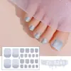 Pegatinas para Uñas y Pies Zhengxiang Transfronterizas Europeas y Americanas, Brillo de Color Sólido, Pegatinas de Uñas de Lujo Ligero, Pegatinas de Dedos de Pie de Cobertura Completa, Lote Mixto, Iridiscente