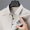 Dropshipping Verão Nova Camiseta Casual Fresca Respirável Gola Lapela Solta Manga Curta para Homens