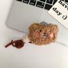 Lindo Pasador de Oso de Peluche Simple Clip Twist Parte Trasera de la Cabeza Retro Clip de Pinza de una Palabra Accesorios para el Cabello de Peluche de Alta Gama para Mujer