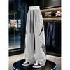Pantalones casuales de secado rápido con bloques de color a rayas para hombre, pantalones tácticos de otoño para exteriores, pantalones de paracaidista holgados de pierna ancha para adolescentes
