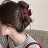 Gipsofila Ano Novo Clipe Vermelho Estilo Chinês Grampo de Cabelo Diamante Estrelado Meio Círculo Médio com Acessórios para Meio Cabelo