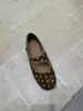 Primer Encuentro Ji Zapatos Mary Jane Retro para Mujer 2026 Nuevo Estilo Artístico Lunares Corte Bajo Zapatos de Abuela Individuales