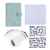 Caderno Contábil de Folhas Soltas em Couro, Caderno Planner Financeiro com Orçamento de Caixa em Envelope, Caderno com Zíper