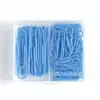 Clips para Papel de Colorido Más Vendidos Transfronterizos 28mm 50mm Recubiertos de Plástico Caja de Dos Compartimentos Clips para Papel de Color Caramelo Al por Mayor
