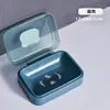 Bonito Estante Portajabón para Baño con Tapa, Estante Organizador de Jabonera para Montar en la Pared sin Taladro con Ventosa