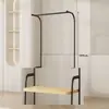 Cabideiro de Chão para Uso Doméstico, Cabideiro Móvel Extra Espesso, Cabideiro Vertical com Design Deslizante e Espessado