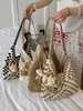Bolso tote Shuai Mi Jia, bolso tejido, estilo casual, bolso de hombro para ir al trabajo, bolso de axila para playa, ocio, vacaciones para mujer, uso diario