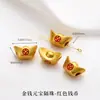 Pingente Tradicional de Cabacinha Dourada Esmalte DIY Pulseira Colar Feito à Mão Caractere da Fortuna Peças Coloridas de Esmalte Acessórios de Lingote de Ouro de Areia