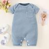 Roupas infantis 2023 atacado versão coreana de roupa para recém-nascido para meninos e meninas bebê waffle manga curta Macacão de escalada Khayi