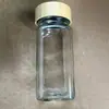 Botella Cuadrada de Vidrio para Condimentos Transfronteriza 60 oz Agitador de Condimentos Botella para Condimentos de Pimienta 180 ml Botella de Bambú para Condimentos a Prueba de Fugas