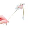 Accesorios para el cabello con flores antiguas para mujer, horquilla para el cabello con flor de cerezo de primavera y verano, horquilla con borlas para caminar Hanfu de alta calidad, horquilla para el cabello, horquilla para cheongsam