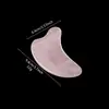 Placa Gua Sha de Jade Rosa Natural Forma de Delfín Raspador de Belleza Facial Masajeador de Meridianos para Todo el Cuerpo Venta al por Mayor Transfronteriza