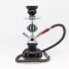 Fabricante de Fornecimento Transfronteiriço Venda Direta Hookah Árabe Bola de Alumínio Conjunto de Tubo Único e Duplo Hookah de Vidro Tubo de Água
