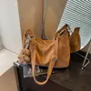 Bolso de mujer estilo vintage, color liso simple, gran capacidad, bolsa de mano versátil, moderno y a la moda, adecuado para ir al trabajo y salir, bolso de hombro para mujer