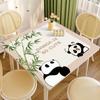 Tapete Quadrado para Mesa de Jantar Desenho de Panda Impermeável e à Prova de Óleo Não Lavável Isolamento Térmico Toalha de Mesa para Mesa de Café Tapete de Proteção para Desktop Oito Imortais