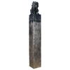 Pilar de mármore antigo para amarrar cavalos, escultura em pedra, animal, pilar de mármore, pilar antigo para amarrar cavalos, pilar de pedra azul