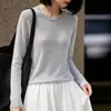 Suéter de Tricô Tencel com Lantejoulas para Mulheres, 26 Estilos, Caimento Solto, Gola Redonda, Barra Enrolada, Manga Longa Raglã, Suéter Pulôver de Linho