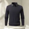 Camisa de Punto de Moda Falsa de Dos Piezas para Hombre Otoño/Invierno 2026 con Camiseta Interior, Capa Base Casual