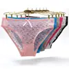 Nova lingerie sexy de renda feminina transparente cintura média-baixa algodão calcinhas femininas fornecimento de fábrica atacado