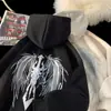 Nueva Sudadera con Capucha de Terciopelo para Adolescentes Marca de Tendencia 2024 para Hombre Primavera y Otoño Chaqueta Suelta de Gama Alta y Súper Bonita