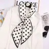 [Cetim twill] Lenço de seda longo coreano fita feminina primavera outono combinação camisa lenço lenço atacado