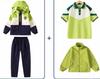 Uniformes Escolares Primários, Roupas de Outono e Inverno, Uniformes de Jardim de Infância à Prova de Vento e Impermeáveis Três em Um, Uniformes Verdes de Classe para Crianças