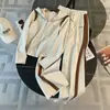 Conjunto Streetwear Casual Esportivo Estilo Europeu Feminino Outono Nova Moda Emagrecedor Cor Blocada Moletom com Capuz Calça Wide Leg Conjunto de Duas Peças