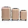 Set de equipaje de viaje grande de ABS de tres piezas con ruedas universales y asa extensible, disponible en varios colores, suministrado por el fabricante original