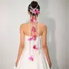 Novia Cascada Color Dopamina Ramo de Flores, Bata Matutina, Vestido de Novia, Sesión de Fotos, Ramo de Novia, Accesorios para Fotos, Flor de Mano