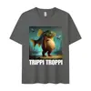 Camisetas Gráficas de Algodón Divertidas de Peces Trippi Troppi Brainrot Italiano