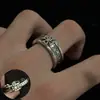 Anel de Lava Estilo Coreano Doce e Cool Personalidade Criativa para Mulheres, Anel Aberto Irregular Moda Retrô, Anel para Dedo Indicador Hip-Hop