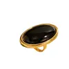 Nuevo anillo vintage de metal con incrustaciones de gemas de estilo europeo y americano transfronterizo, joyería de anillo abierto geométrica personalizada de alta gama