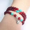 Puesto superventas pequeños regalos como regalos pulsera de granate imitación de 6 mm pulsera para mujer joyería al por mayor