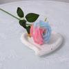 Rosa Artificial Azul Gelo Haste Única Cabeça Curvada Estilo Europeu Flor Falsa para Decoração de Interior Buquê de Casamento Personalização Transfronteiriça