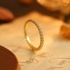 Anel de Prata S925 com Zircônia Feminino Exquisito Super Brilhante Anel de Articulação de Dedo Anel de Dedo de Luxo Leve Avançado Anel de Dedo Totalmente Diamantado