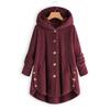 Amazon ebay2022 invierno Nueva Moda ropa de mujer Europeo y Americano botón top de felpa marca de moda irregular abrigo de color sólido