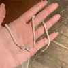 Collar de Lazo de Perlas Estilo Francés para Mujer, Gargantilla con Acabado de Alta Gama, Cadena para Clavícula de Diseño de Nicho de Lujo Ligero