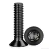Acero Inoxidable 304 Cabeza Avellanada Negra Torx Interno Tornillos Antirrobo Tornillos de Máquina Cabeza Plana Pernos Extendidos M2-M8