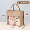 Bolsa de Linho Patchwork Lisa Feita à Mão DIY Bolsa Tote Grafite Pintada à Mão Personalizada Bolsa de Juta Algodão Linho