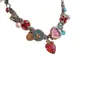 Reloj Corazón de Fresa Rojo y Azul Frutos del Bosque Collar de Mariposa para Mujer, Gargantilla, Accesorio de Nicho para Chicas de Moda, Collar de Fresa