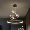 Araña Moderna Minimalista Escandinava para Restaurante Lámpara de Mesa de Comedor Araña Creativa Elegante para Dormitorio Lámpara Molecular de Vidrio Artístico para Bar