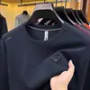 Sudadera para hombre talla grande, nuevo modelo otoño 2026, sudadera básica casual estampada de cuello redondo para hombre