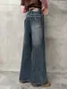 Jeans rectos de cintura alta para niñas, estilo primavera y otoño, pantalones anchos elegantes para niños mayores, ropa de otoño para niñas, pantalones versátiles para estudiantes de secundaria