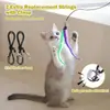 Juego de 11 Piezas de Juguetes para Gatos con Cabezales de Plumas de Colores, Caña de Pescar de Tres Secciones, Oruga, Juguete de Plumas para Gatos Transfronterizo